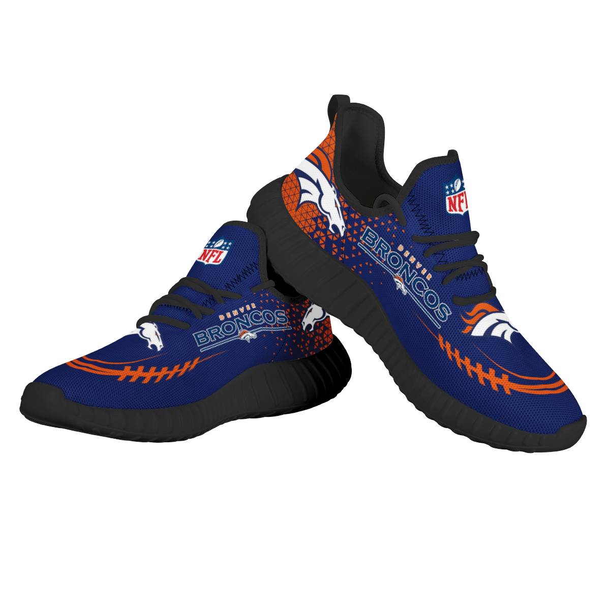 Women's NFL Denver Broncos Mesh Knit Sneakers/Shoes 002